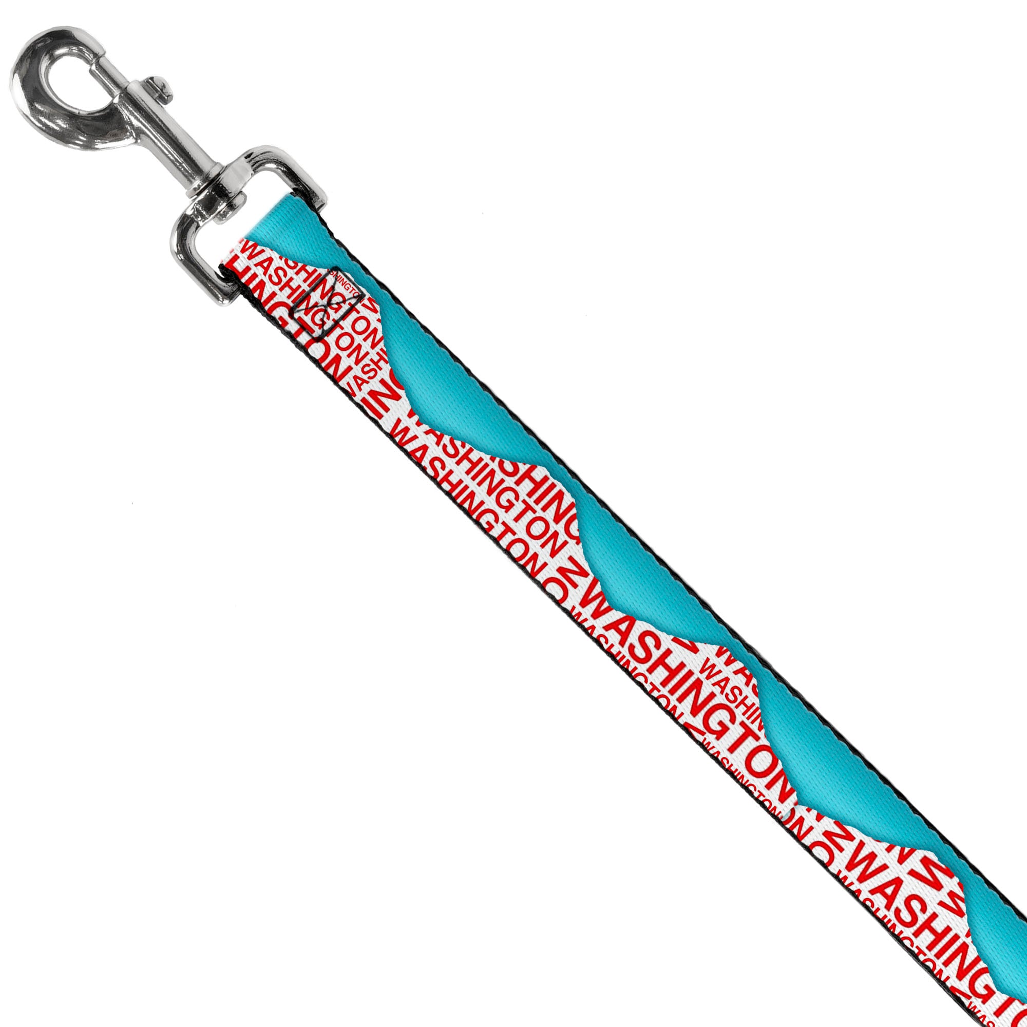 Dog Leash - WASHINGTON Mountain Range Turquoise/White/Red Dog Leashes Buckle-Down