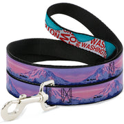 Dog Leash - WASHINGTON Mountain Range Turquoise/White/Red Dog Leashes Buckle-Down