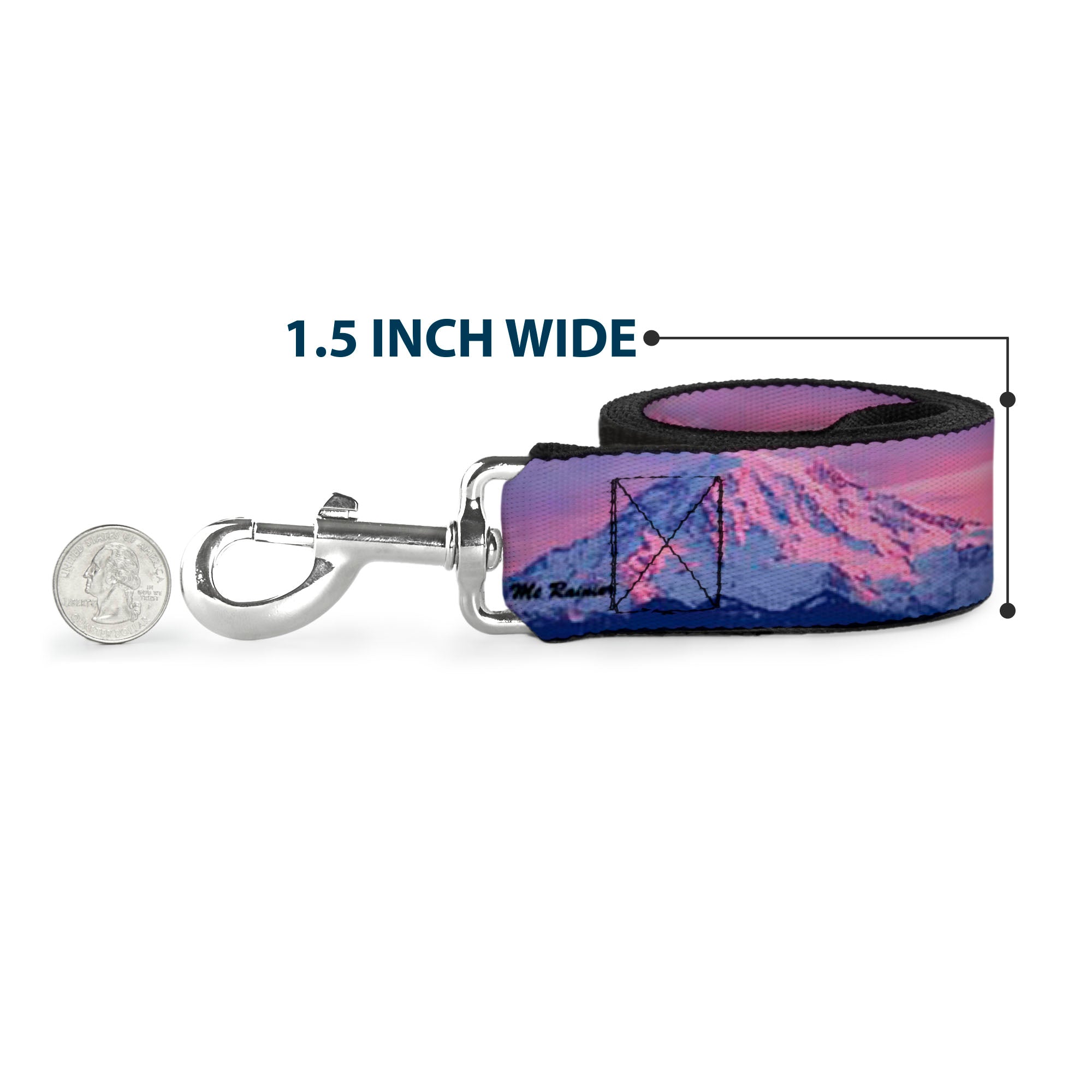 Dog Leash - Washington MT. RAINIER Sunset Landscape Dog Leashes Buckle-Down