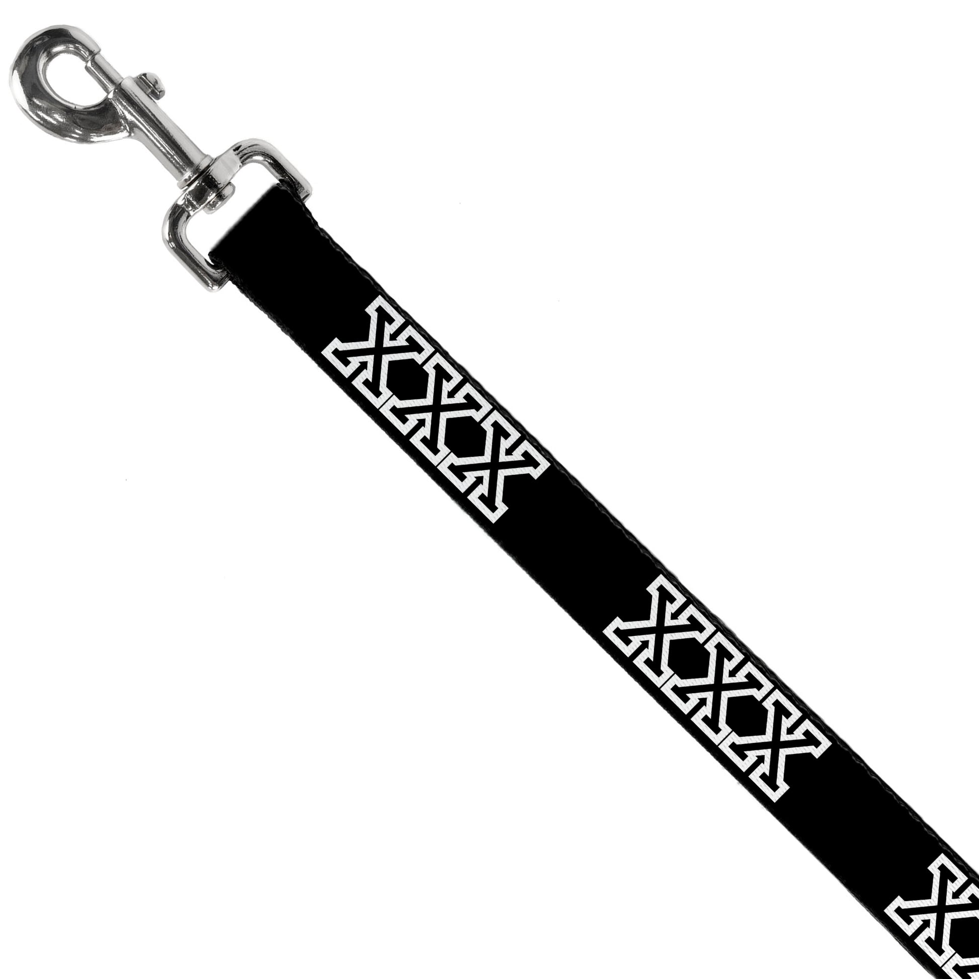 Buckle-Down Dog Leash - XXX Black/White Dog Leashes Buckle-Down