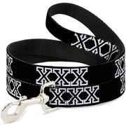 Buckle-Down Dog Leash - XXX Black/White Dog Leashes Buckle-Down