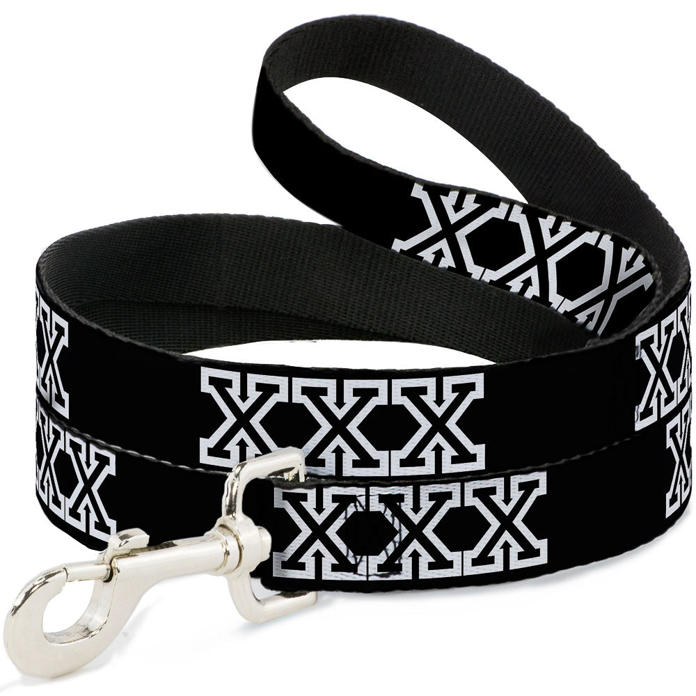 Buckle-Down Dog Leash - XXX Black/White Dog Leashes Buckle-Down