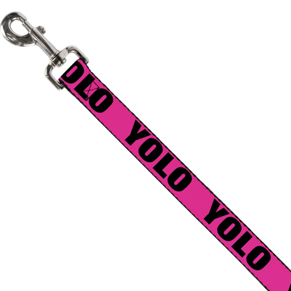 Dog Leash - YOLO Pink/Black Dog Leashes Buckle-Down