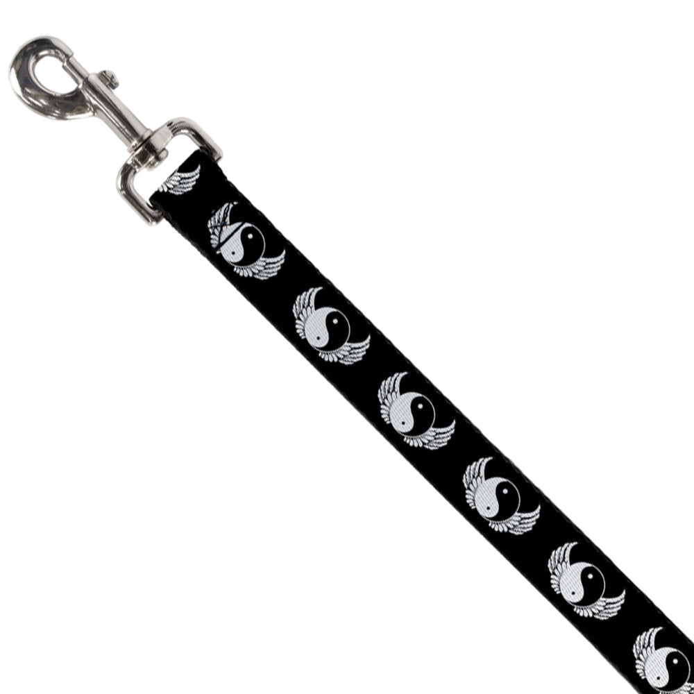 Dog Leash - Yin Yang w/Wings Black/White Dog Leashes Buckle-Down