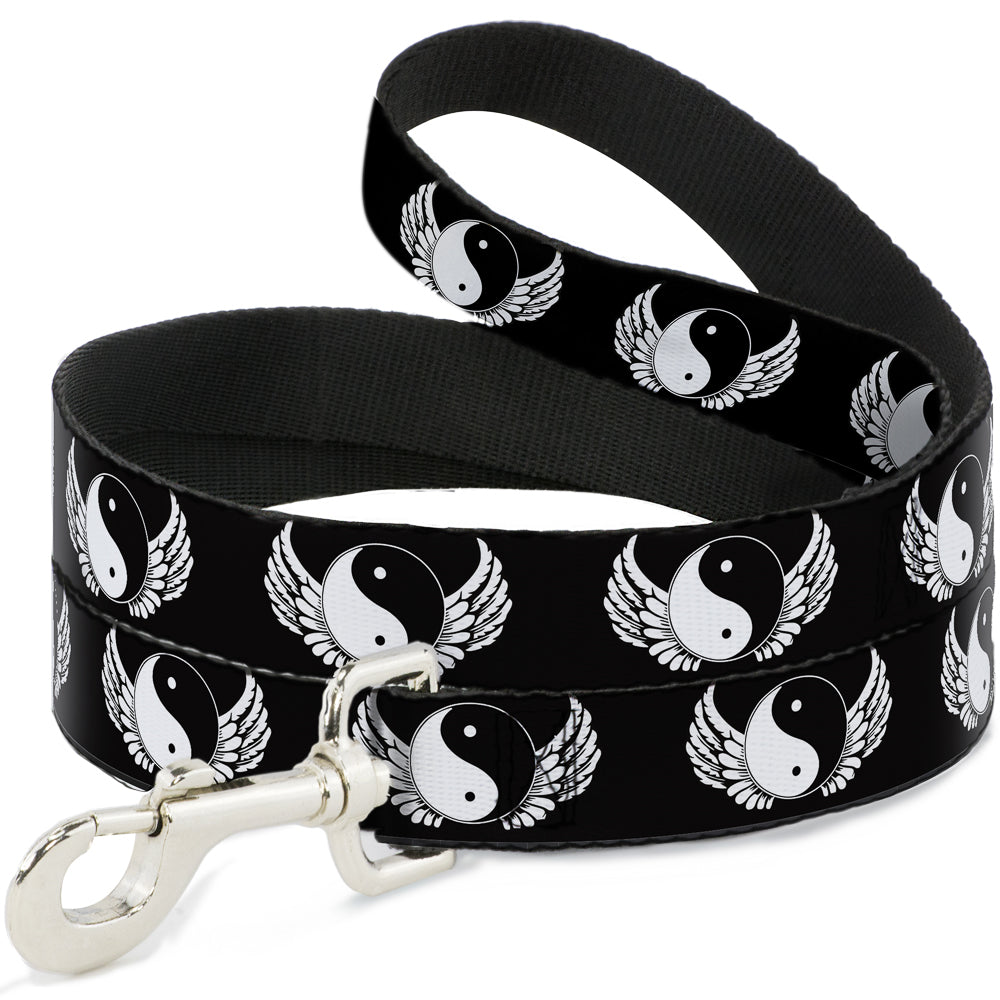 Dog Leash - Yin Yang w/Wings Black/White Dog Leashes Buckle-Down