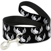 Dog Leash - Yin Yang w/Wings Black/White Dog Leashes Buckle-Down