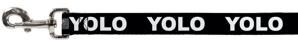 Dog Leash - YOLO Black/White Dog Leashes Buckle-Down