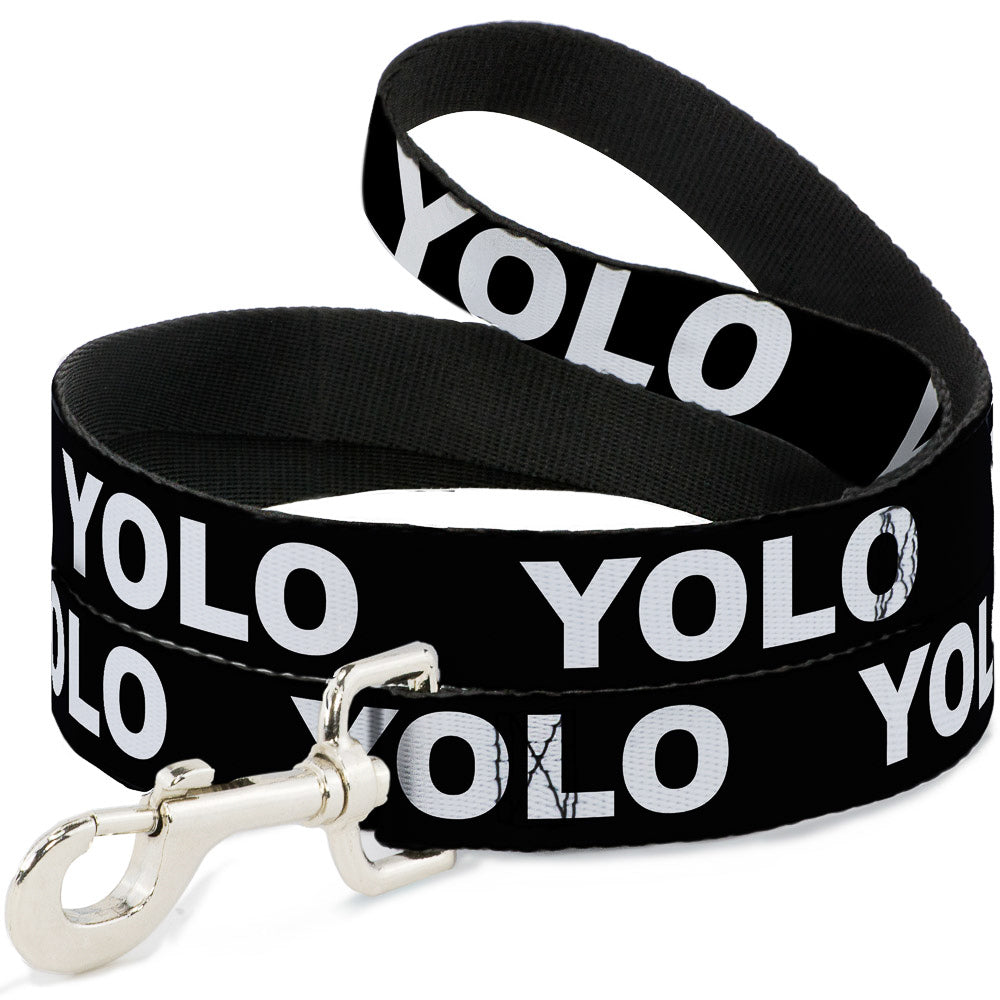 Dog Leash - YOLO Black/White Dog Leashes Buckle-Down