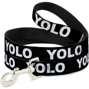 Dog Leash - YOLO Black/White Dog Leashes Buckle-Down