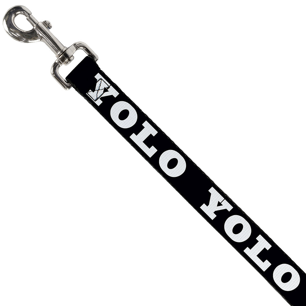 Dog Leash - YOLO Bold Black/White Dog Leashes Buckle-Down