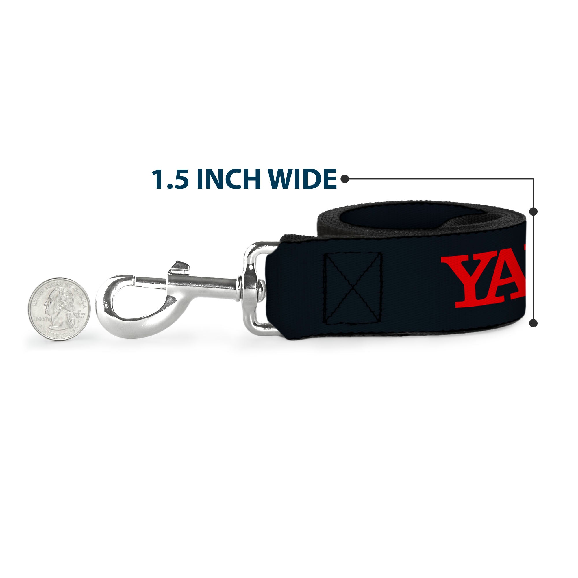 Dog Leash - YAHWEH Text Navy Blue/Red Dog Leashes Buckle-Down