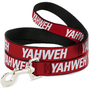 Dog Leash - YAHWEH Text Red/White Dog Leashes Buckle-Down