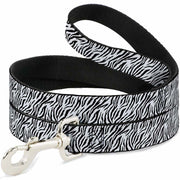 Dog Leash - Zebra 2 White Dog Leashes Buckle-Down