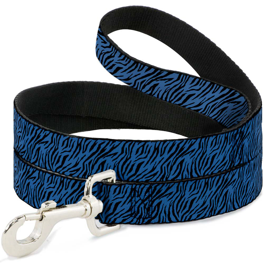 Dog Leash - Zebra 2 Turquoise Dog Leashes Buckle-Down