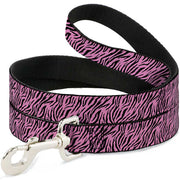 Dog Leash - Zebra 2 Baby Pink Dog Leashes Buckle-Down