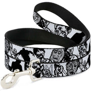 Dog Leash - Zombies White/Black Dog Leashes Buckle-Down