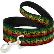 Dog Leash - Zebra Head Rasta Dog Leashes Buckle-Down