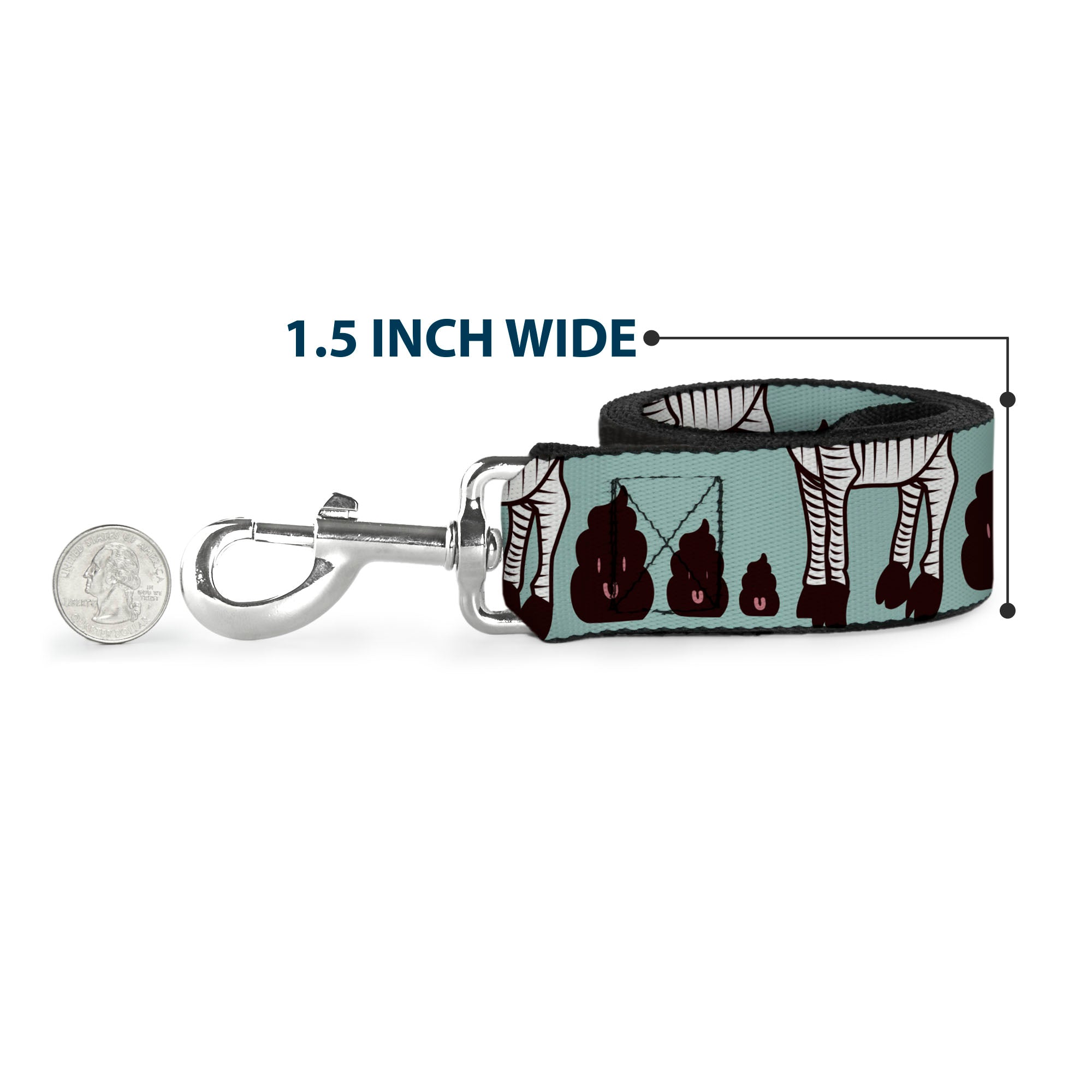 Dog Leash - Zebra Poops Color Dog Leashes Buckle-Down
