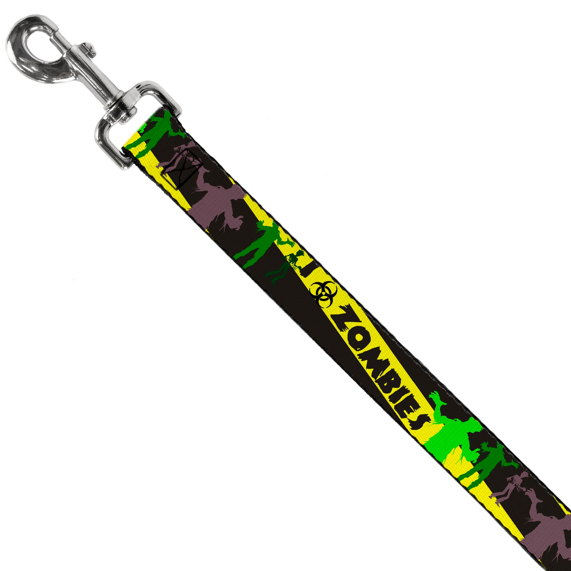 Dog Leash - Zombies Biohazard Black/Yellow/Green Dog Leashes Buckle-Down