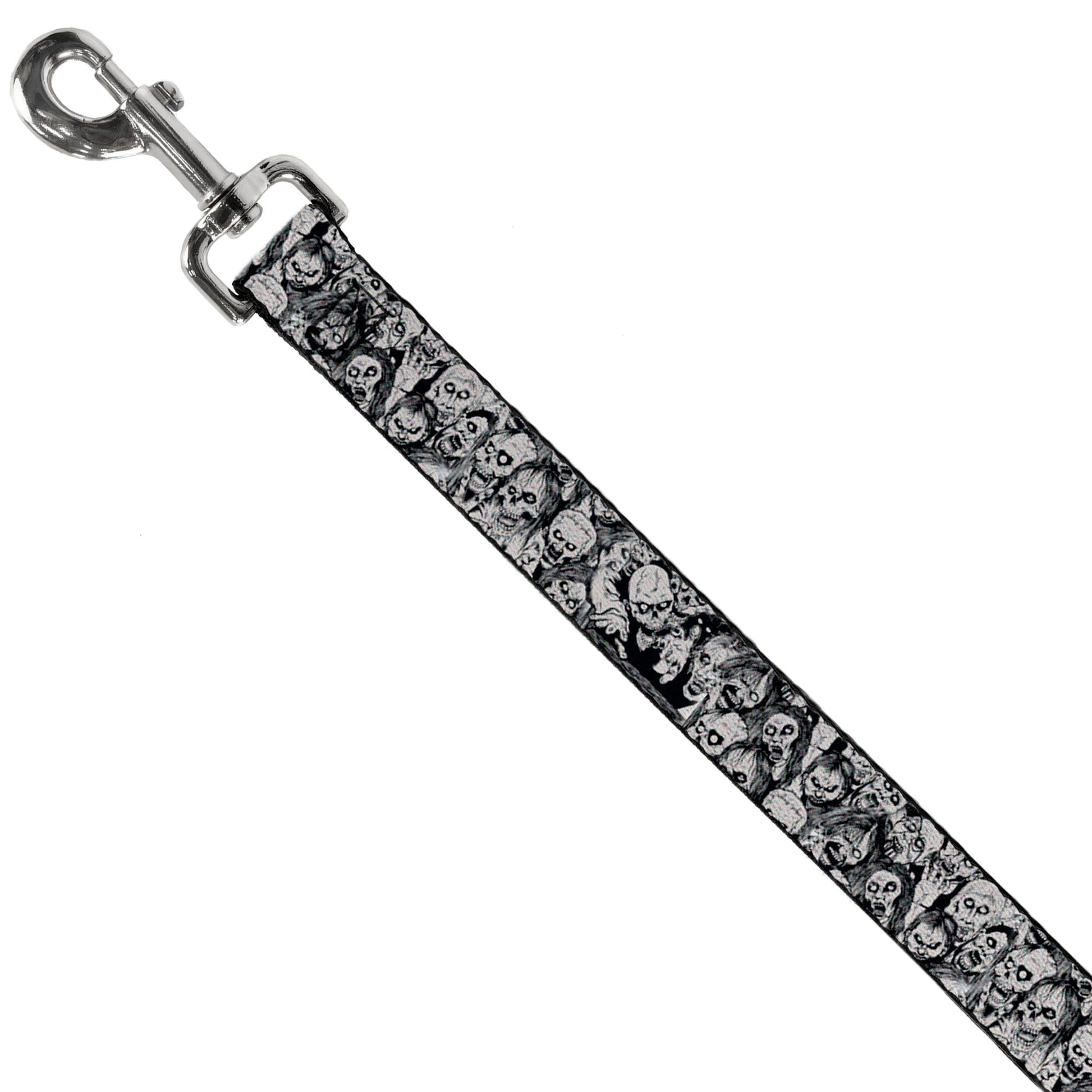 Dog Leash - Zombie Skulls Sketch Dog Leashes Buckle-Down