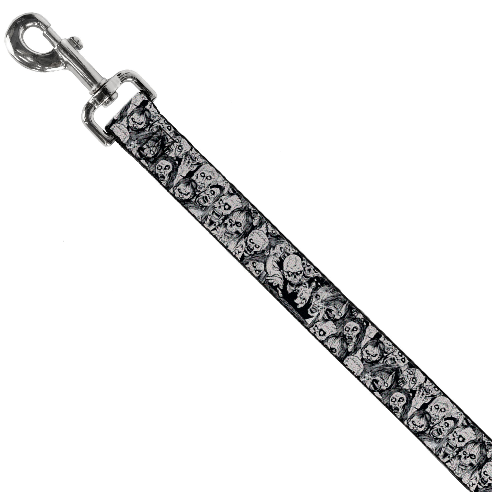 Dog Leash - Zombie Skulls Sketch Dog Leashes Buckle-Down