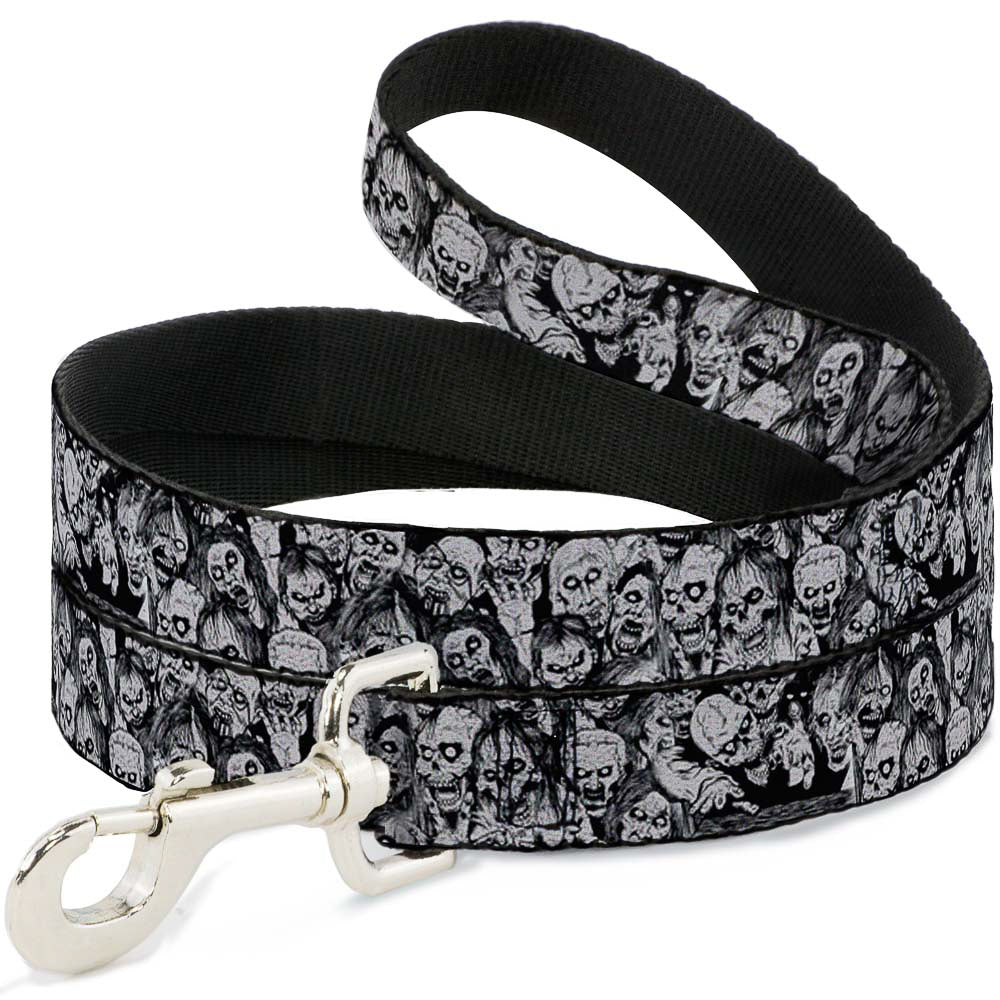 Dog Leash - Zombie Skulls Sketch Dog Leashes Buckle-Down
