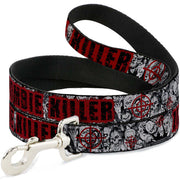 Dog Leash - ZOMBIE KILLER w/Stacked Zombies Sketch Dog Leashes Buckle-Down