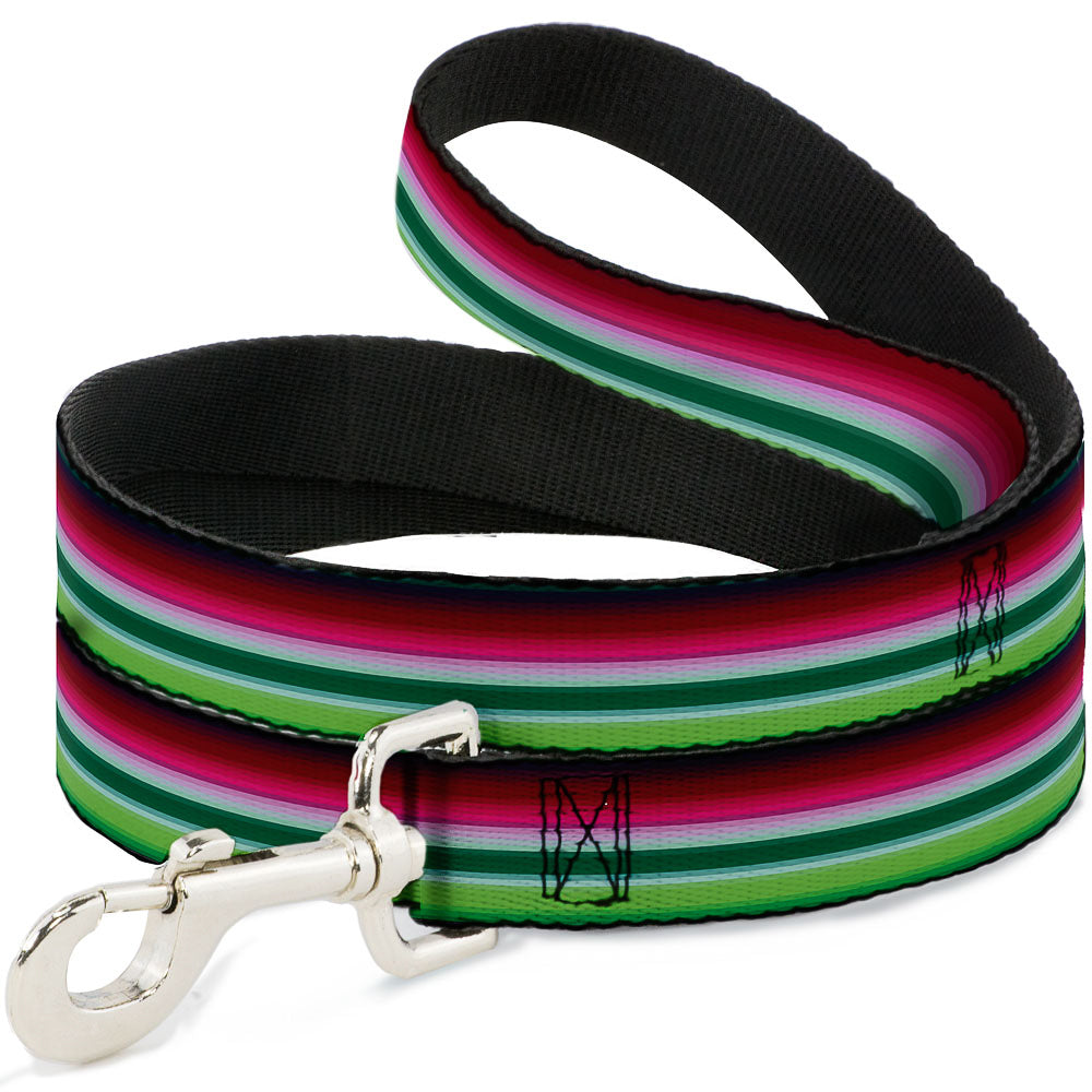 Dog Leash - Zarape1 Horizontal Red/White/Green Dog Leashes Buckle-Down