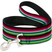 Dog Leash - Zarape1 Horizontal Red/White/Green Dog Leashes Buckle-Down