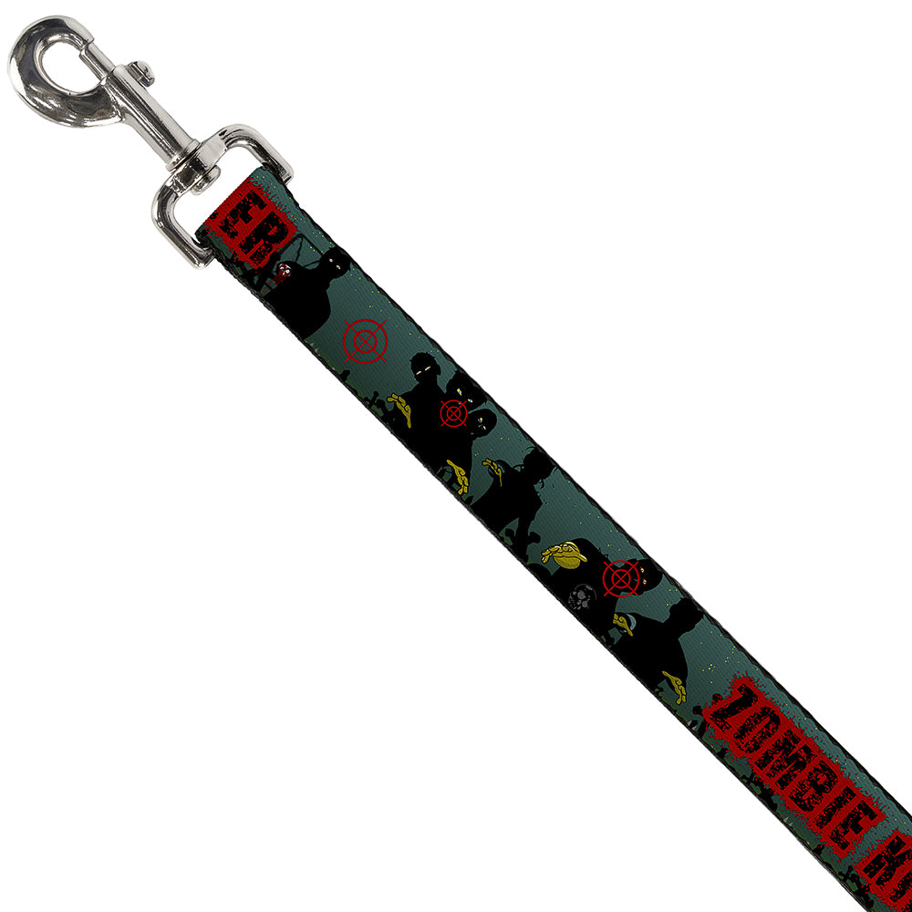Dog Leash - ZOMBIE KILLER Zombie March Green/Red/Black Dog Leashes Buckle-Down