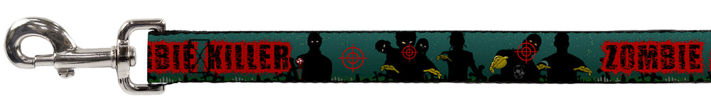 Dog Leash - ZOMBIE KILLER Zombie March Green/Red/Black Dog Leashes Buckle-Down