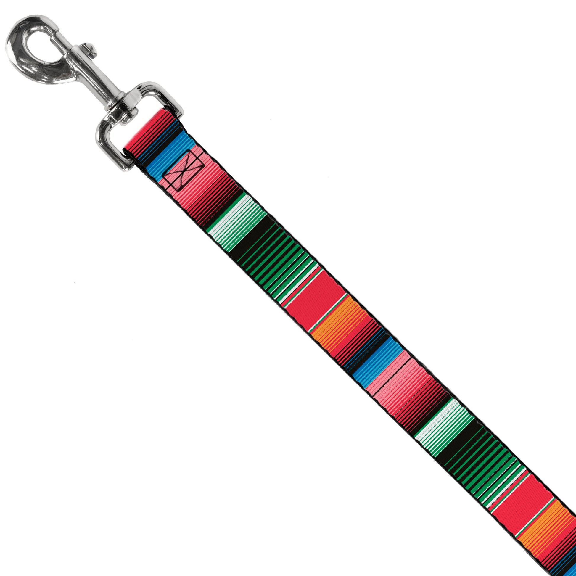 Dog Leash - Zarape5 Vertical Multi Color Stripe Dog Leashes Buckle-Down