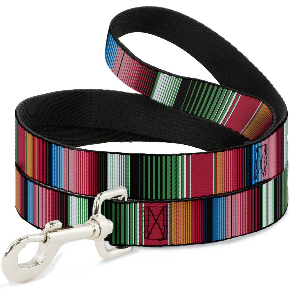 Dog Leash - Zarape5 Vertical Multi Color Stripe Dog Leashes Buckle-Down