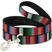 Dog Leash - Zarape5 Vertical Multi Color Stripe Dog Leashes Buckle-Down