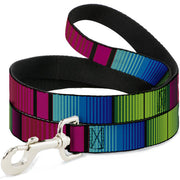 Dog Leash - Zarape7 Vertical Pinks/Blues/Greens/Black Dog Leashes Buckle-Down