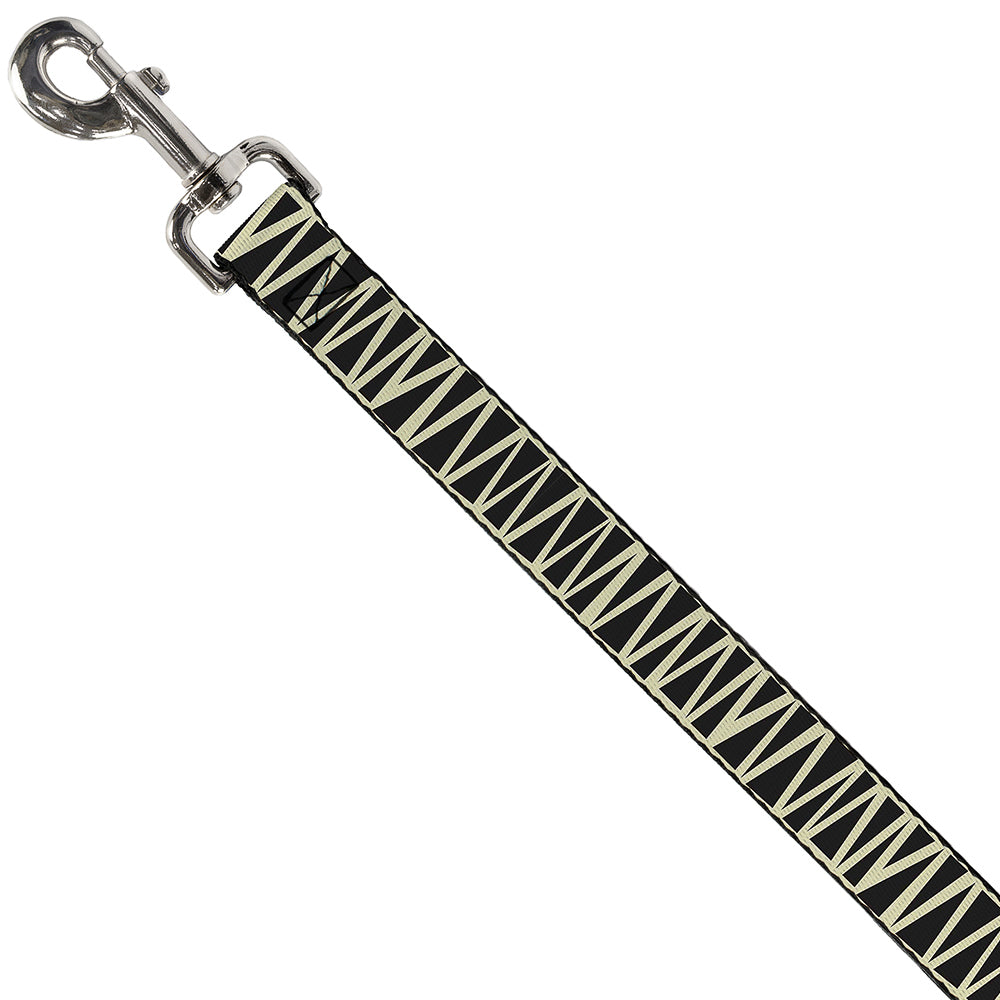Dog Leash - Zig Zag Doodle Cream/Black Dog Leashes Buckle-Down
