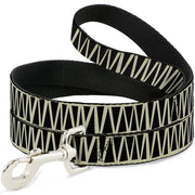 Dog Leash - Zig Zag Doodle Cream/Black Dog Leashes Buckle-Down