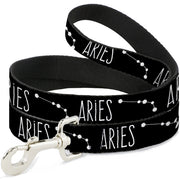 Dog Leash - Zodiac ARIES/Constellation Black/White Dog Leashes Buckle-Down