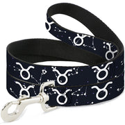 Dog Leash - Zodiac Taurus Symbol/Constellations Black/White Dog Leashes Buckle-Down