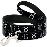 Dog Leash - Zodiac TAURUS/Symbol Black/White Dog Leashes Buckle-Down