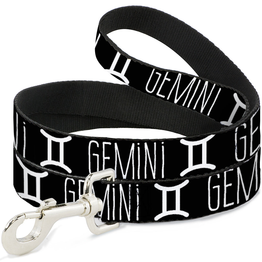 Dog Leash - Zodiac GEMINI/Symbol Black/White Dog Leashes Buckle-Down
