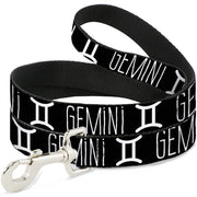 Dog Leash - Zodiac GEMINI/Symbol Black/White Dog Leashes Buckle-Down