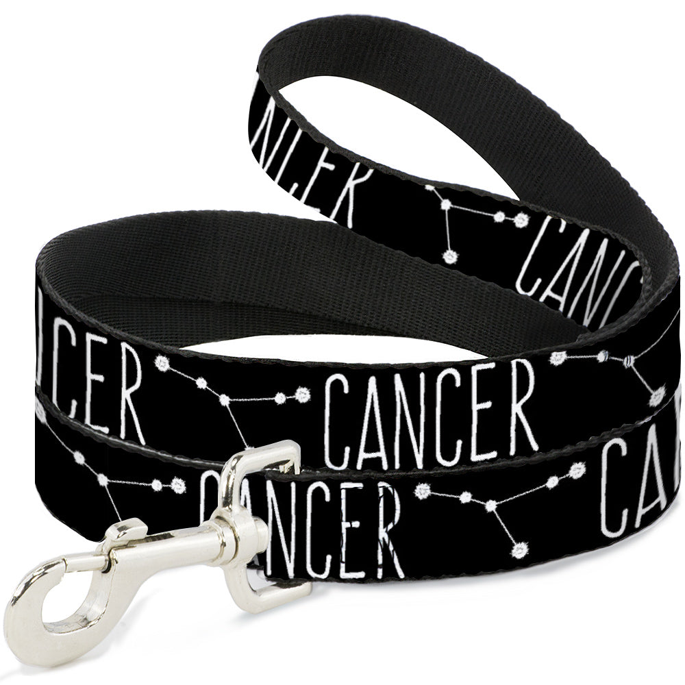 Dog Leash - Zodiac CANCER/Constellation Black/White Dog Leashes Buckle-Down