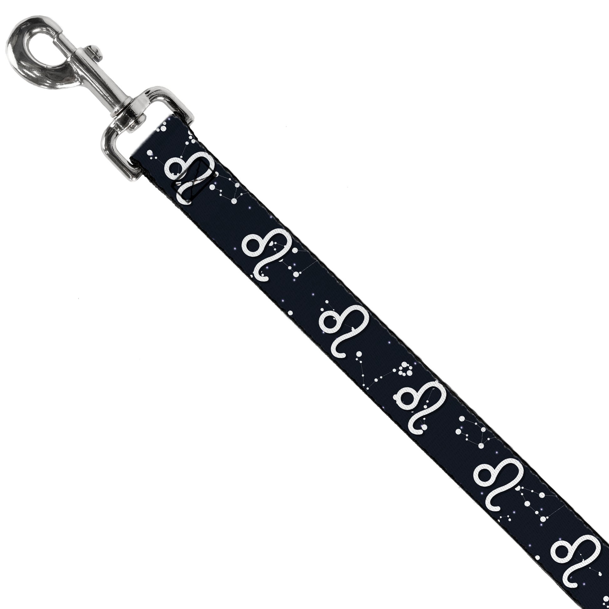 Dog Leash - Zodiac Leo Symbol/Constellations Black/White Dog Leashes Buckle-Down