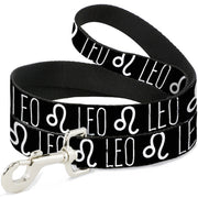 Dog Leash - Zodiac LEO/Symbol Black/White Dog Leashes Buckle-Down
