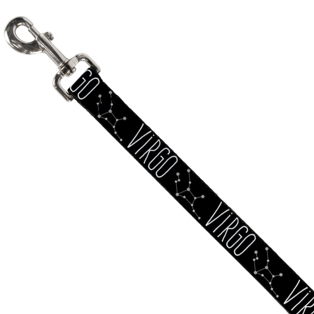 Dog Leash - Zodiac VIRGO/Constellation Black/White Dog Leashes Buckle-Down