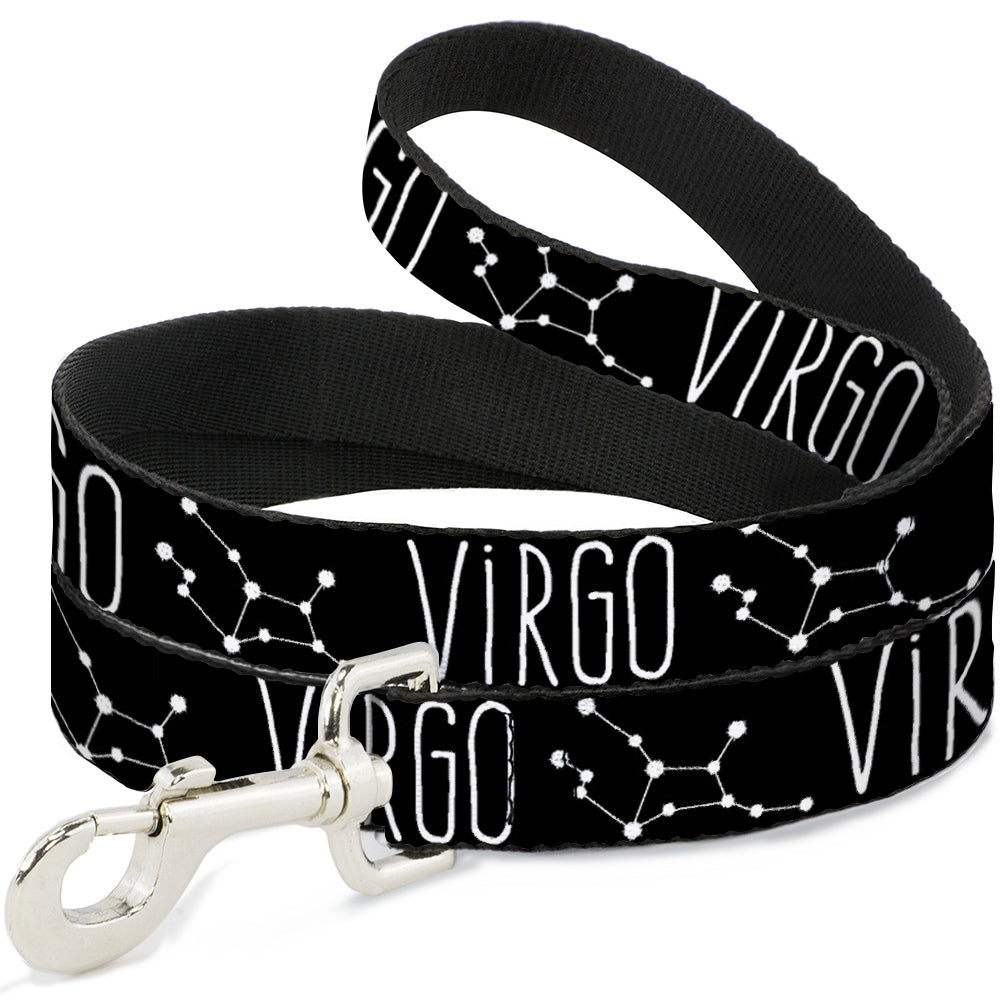 Dog Leash - Zodiac VIRGO/Constellation Black/White Dog Leashes Buckle-Down