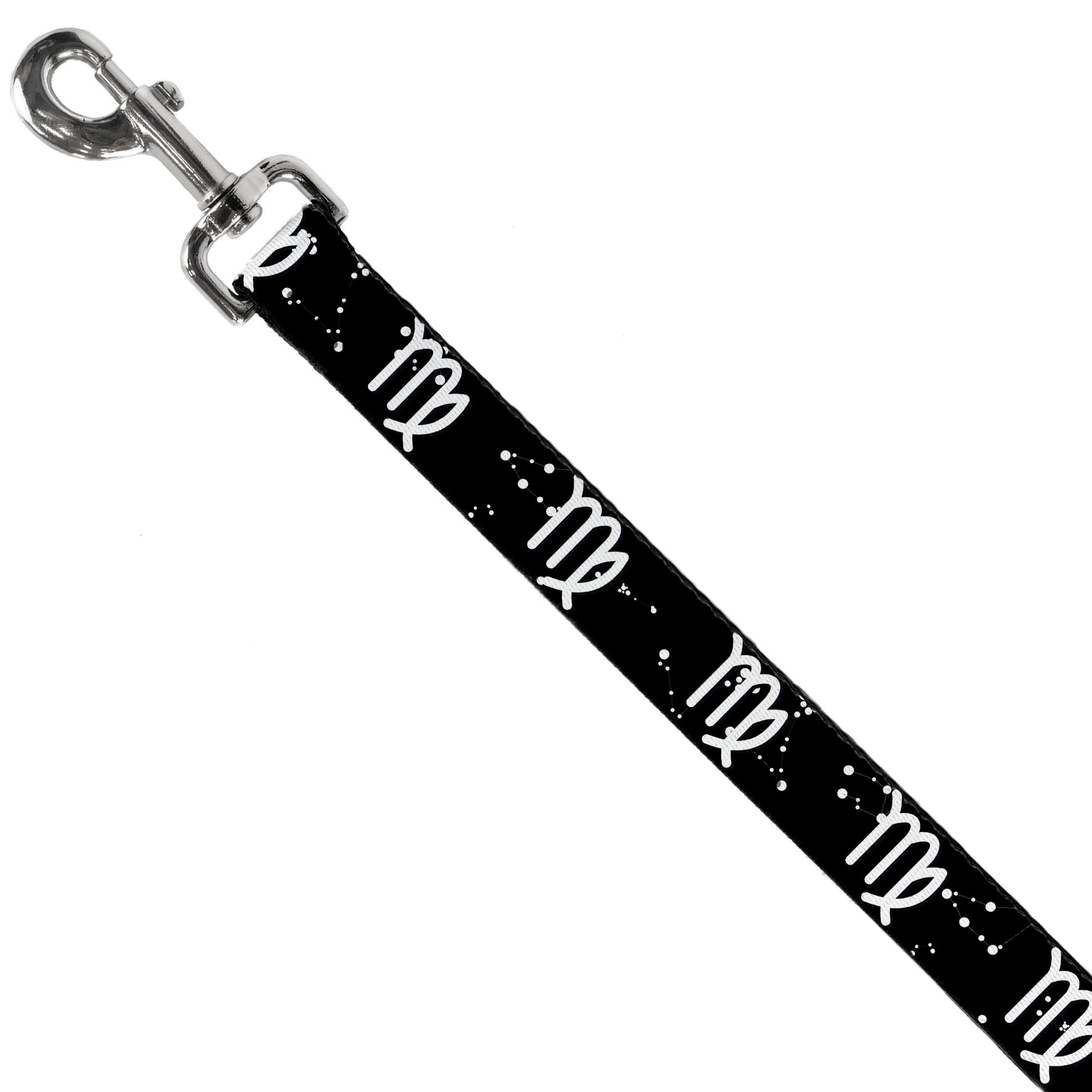 Dog Leash - Zodiac Virgo Symbol/Constellations Black/White Dog Leashes Buckle-Down