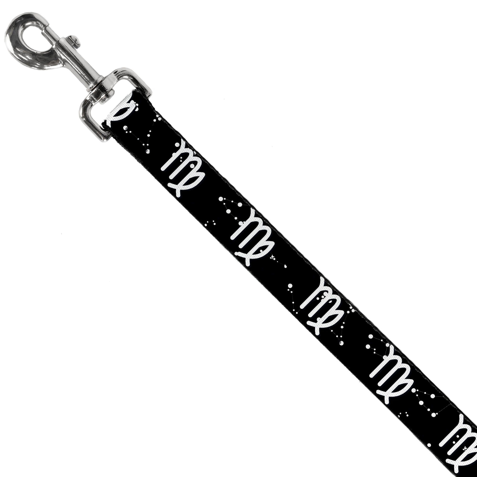 Dog Leash - Zodiac Virgo Symbol/Constellations Black/White Dog Leashes Buckle-Down