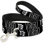 Dog Leash - Zodiac VIRGO/Symbol Black/White Dog Leashes Buckle-Down